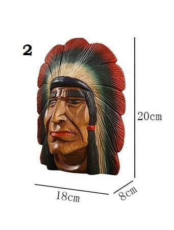 Statue Amérindienne Chef Massif – Image 2