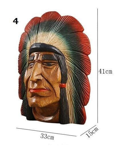 Statue Amérindienne Chef Massif – Image 4