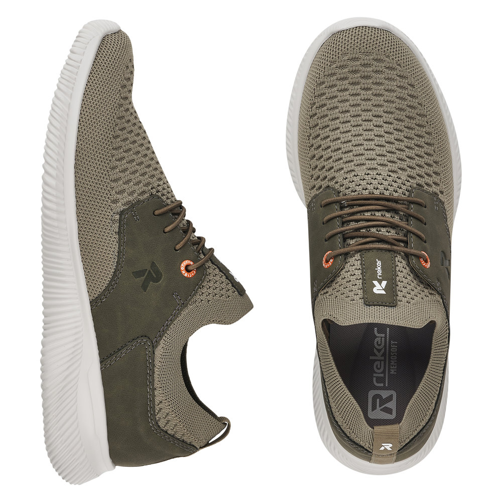 Tennis homme à enfiler, largeur confort, coloris vert bronze RIEKER EVOLUTION 07401-52 (A) – Image 9