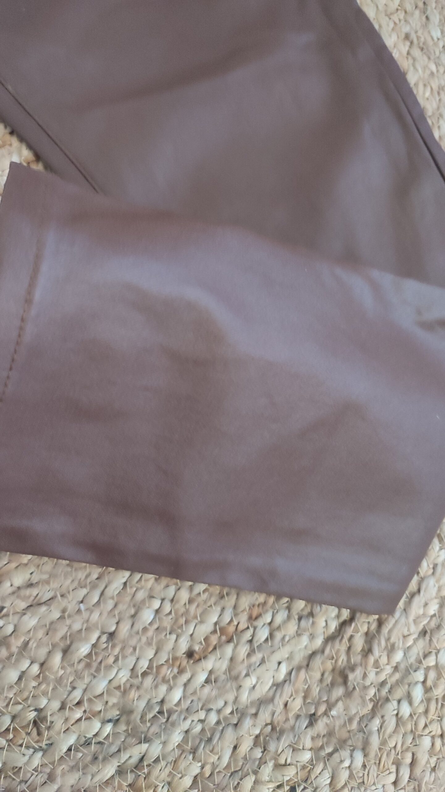 Jeans simili cuir chocolat extensible grande taille – Image 2