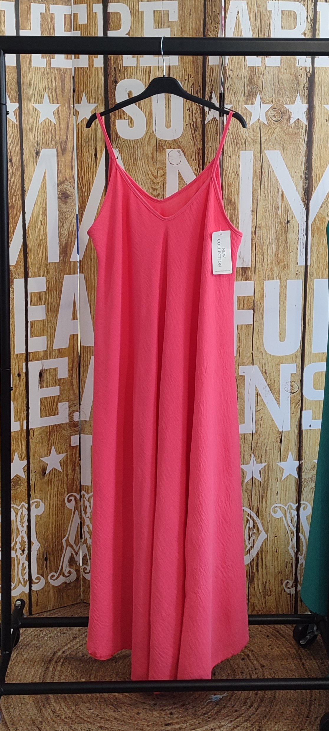 Robe longue fluide unie à bretelles belle taille – Image 4