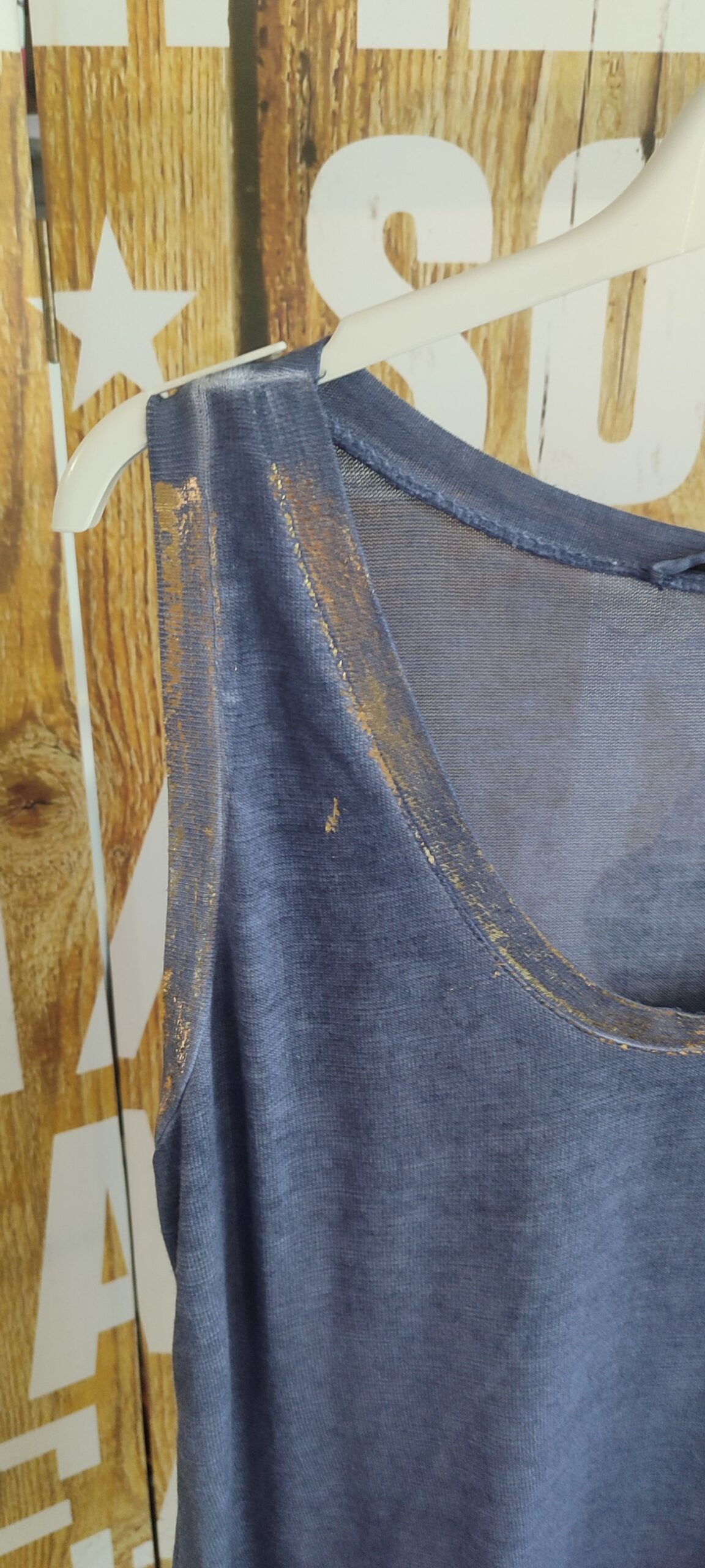 Débardeur unis et doré taille unique – Image 3