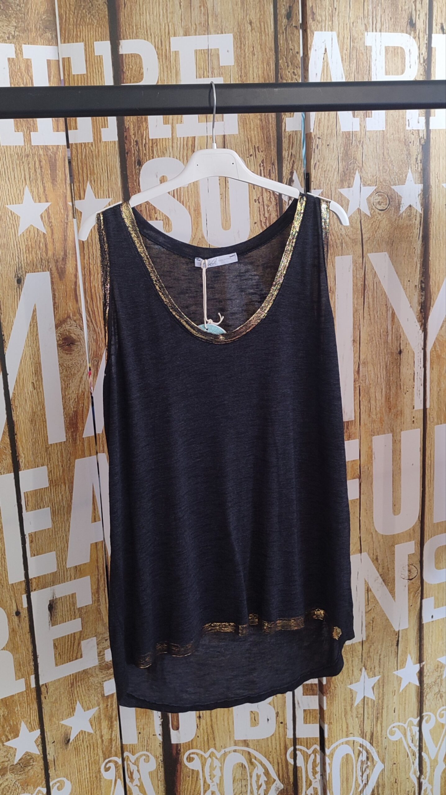 Débardeur unis et doré taille unique – Image 8