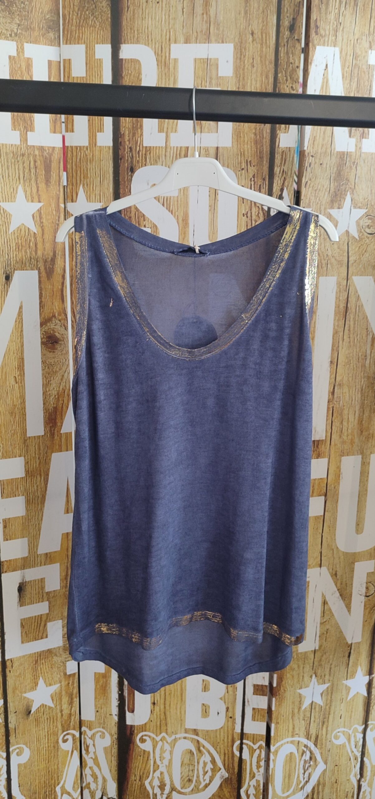 Débardeur unis et doré taille unique – Image 2