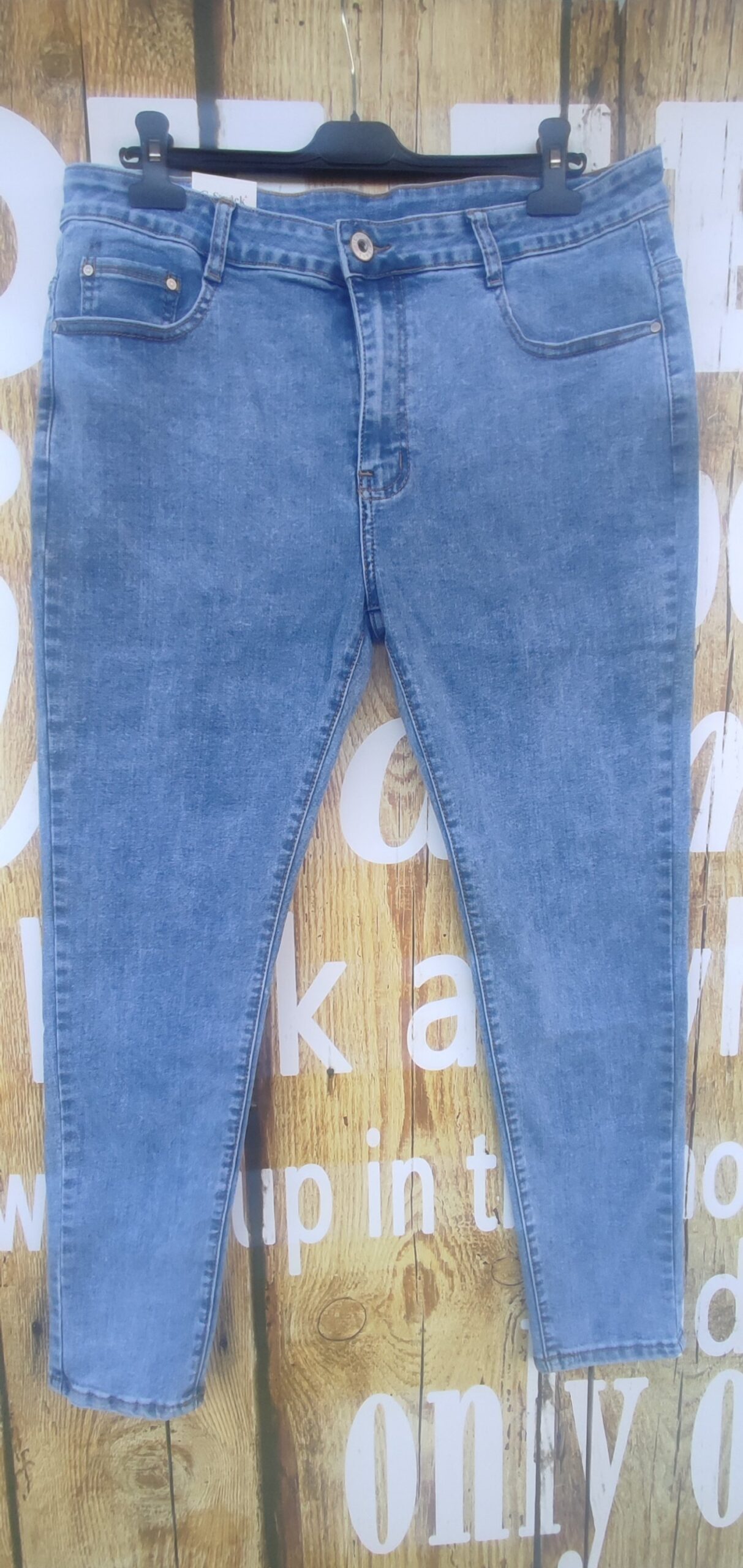 Jeans bleu stretch belle taille