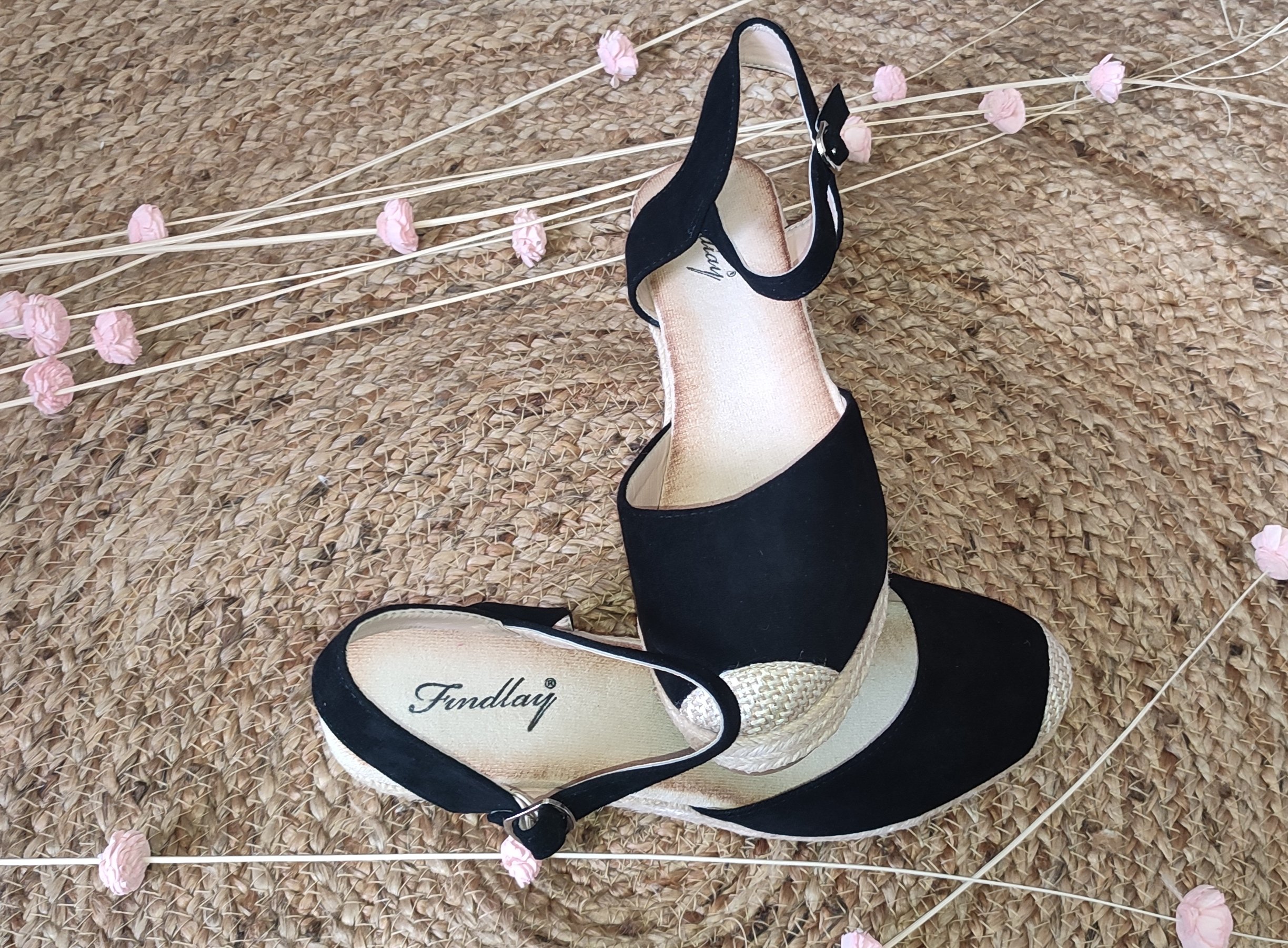 Espadrilles compensées noires Findley