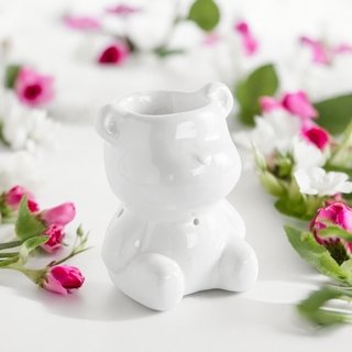 Brûleur à fondants parfumés brûle parfum teddy ours blanc