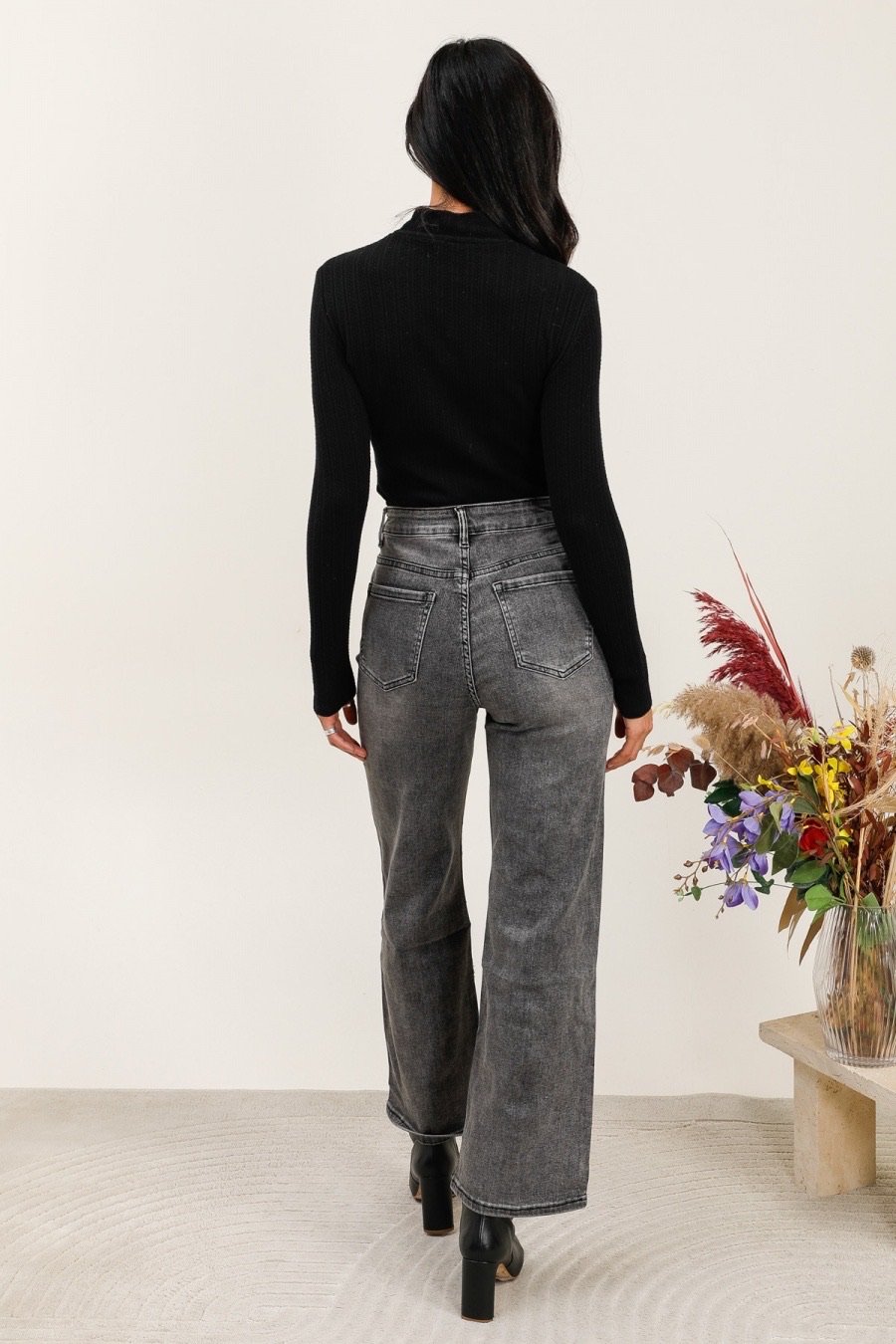 Jeans belle taille coeur strass 38/48 – Image 3