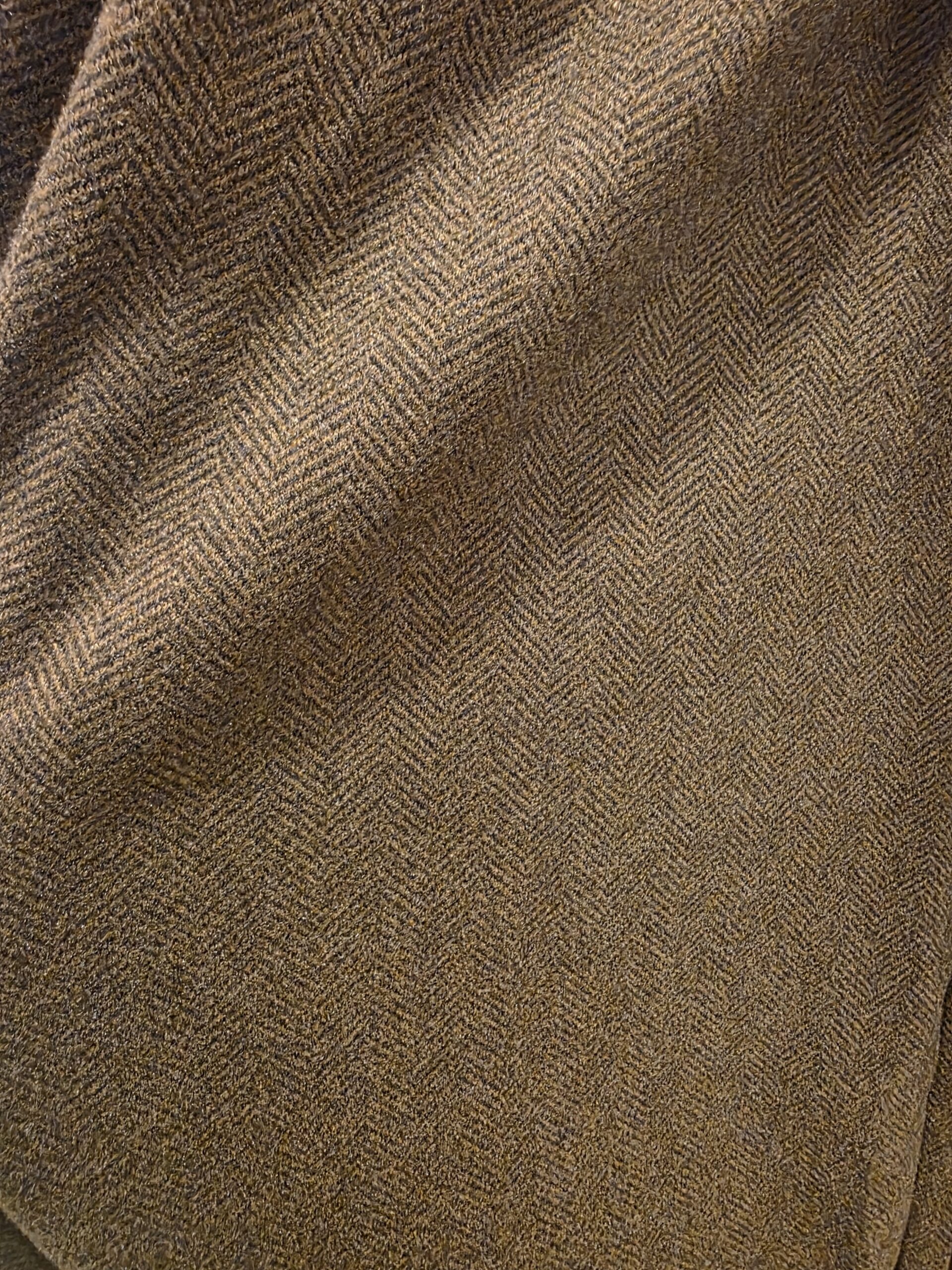 Pantalon palazzo épais poches et ceinture marron – Image 2