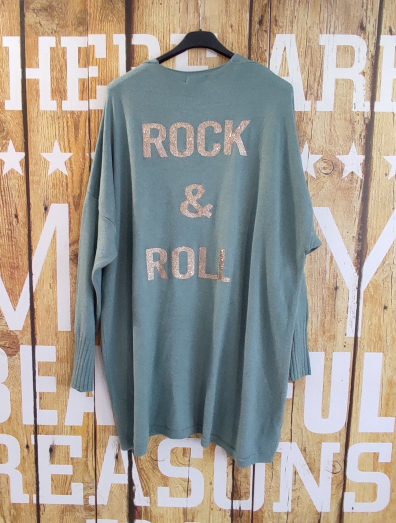 Gilet rock and roll bleu grisé April Vintage