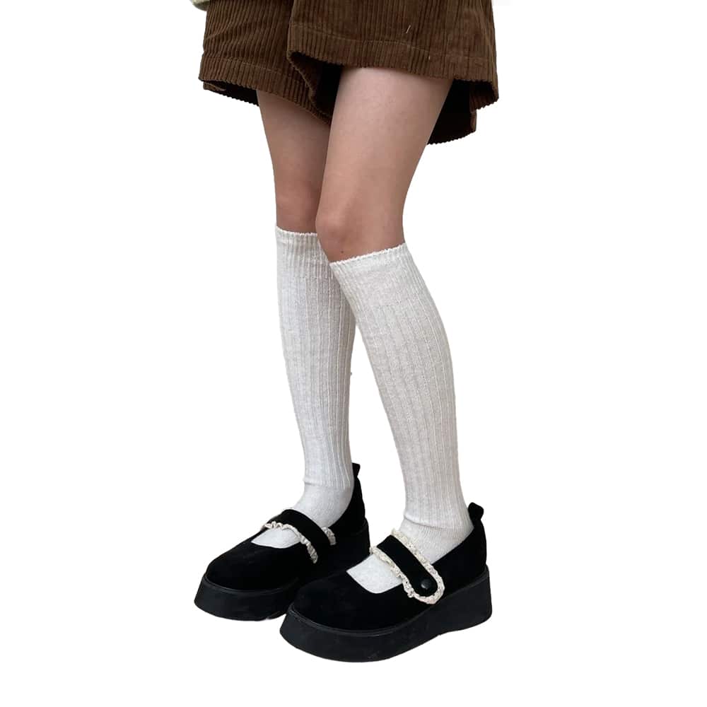 Chaussettes hautes femme en laine – Image 5