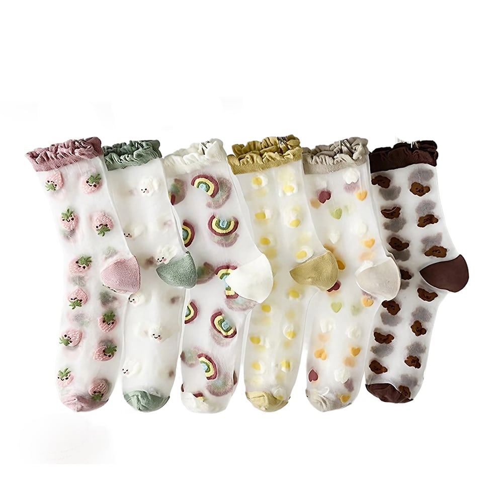 Chaussettes transparentes à motif – Image 3