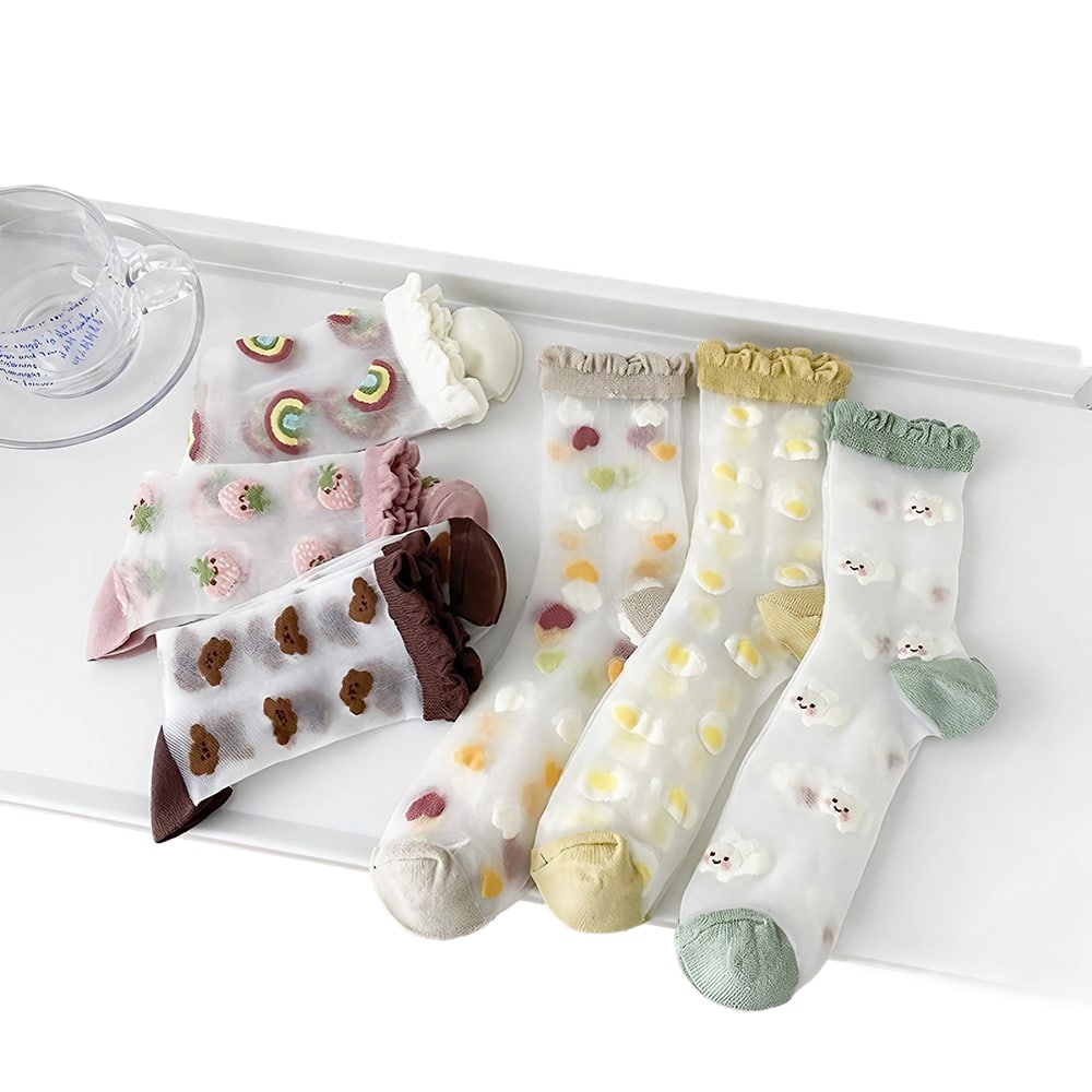 Chaussettes transparentes à motif – Image 6
