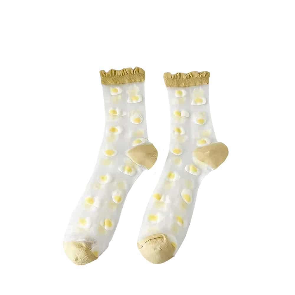 Chaussettes transparentes à motif