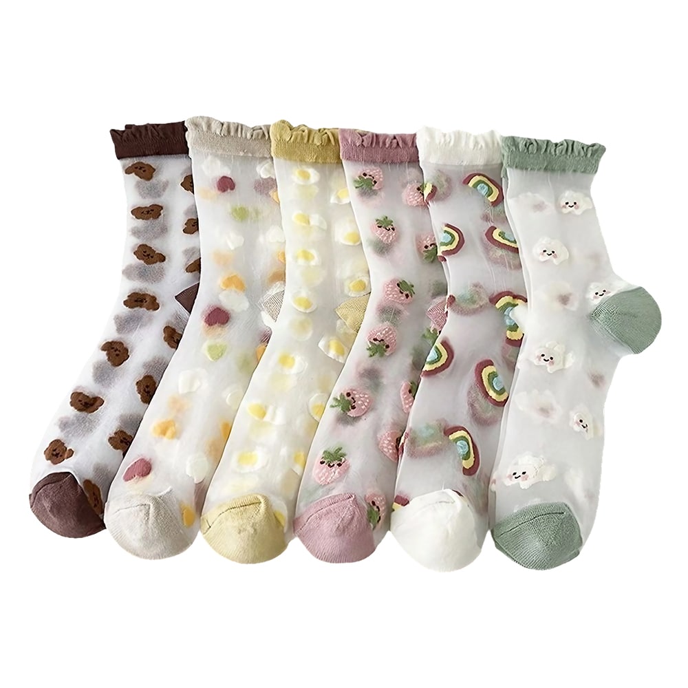Chaussettes transparentes à motif – Image 2