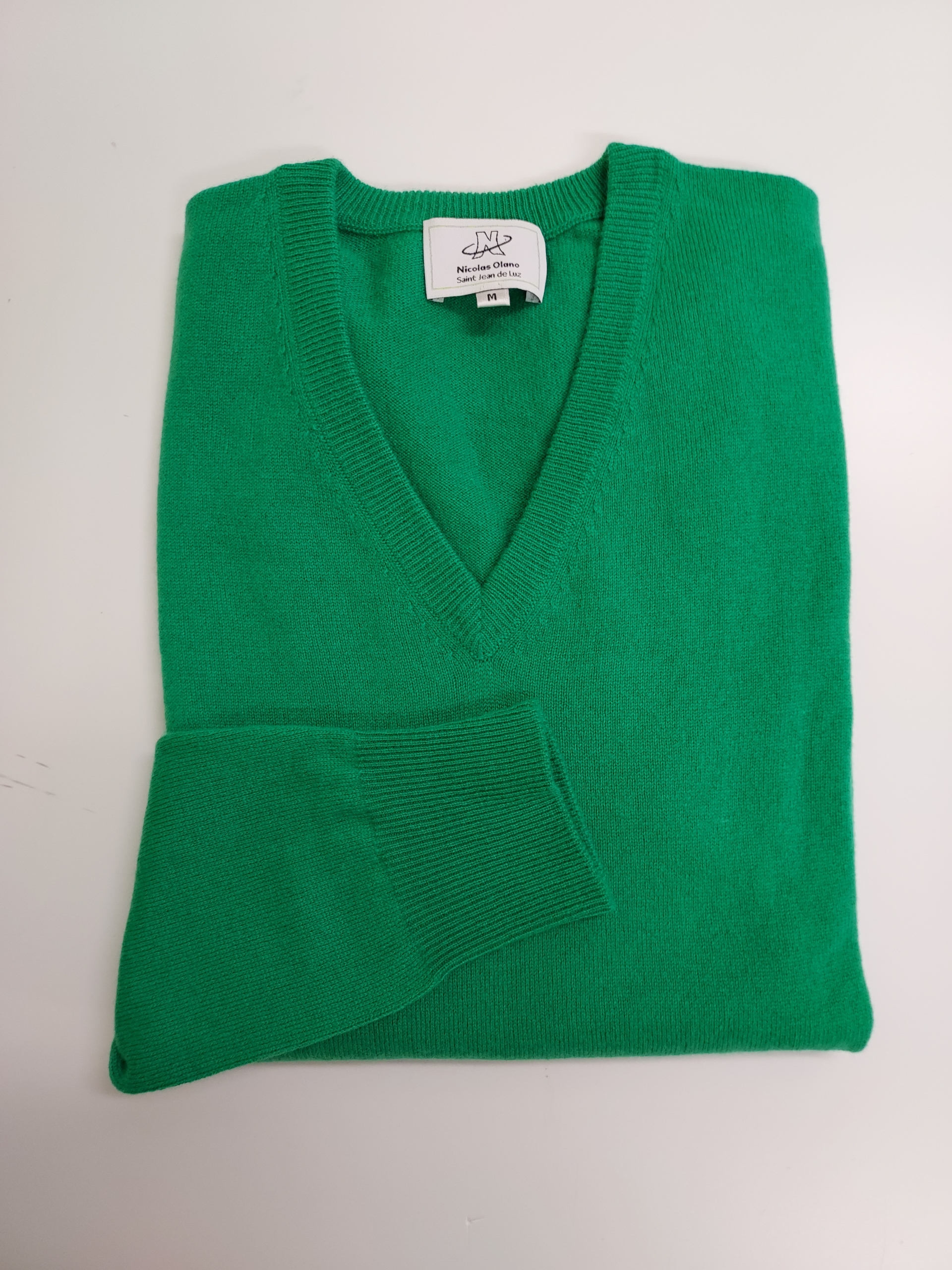 PULL CACHEMIRE COL V VERT