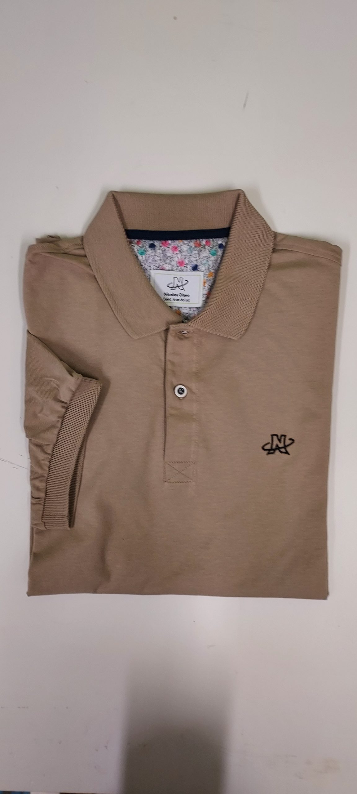 POLO MANCHES COURTES 3740 BEIGE