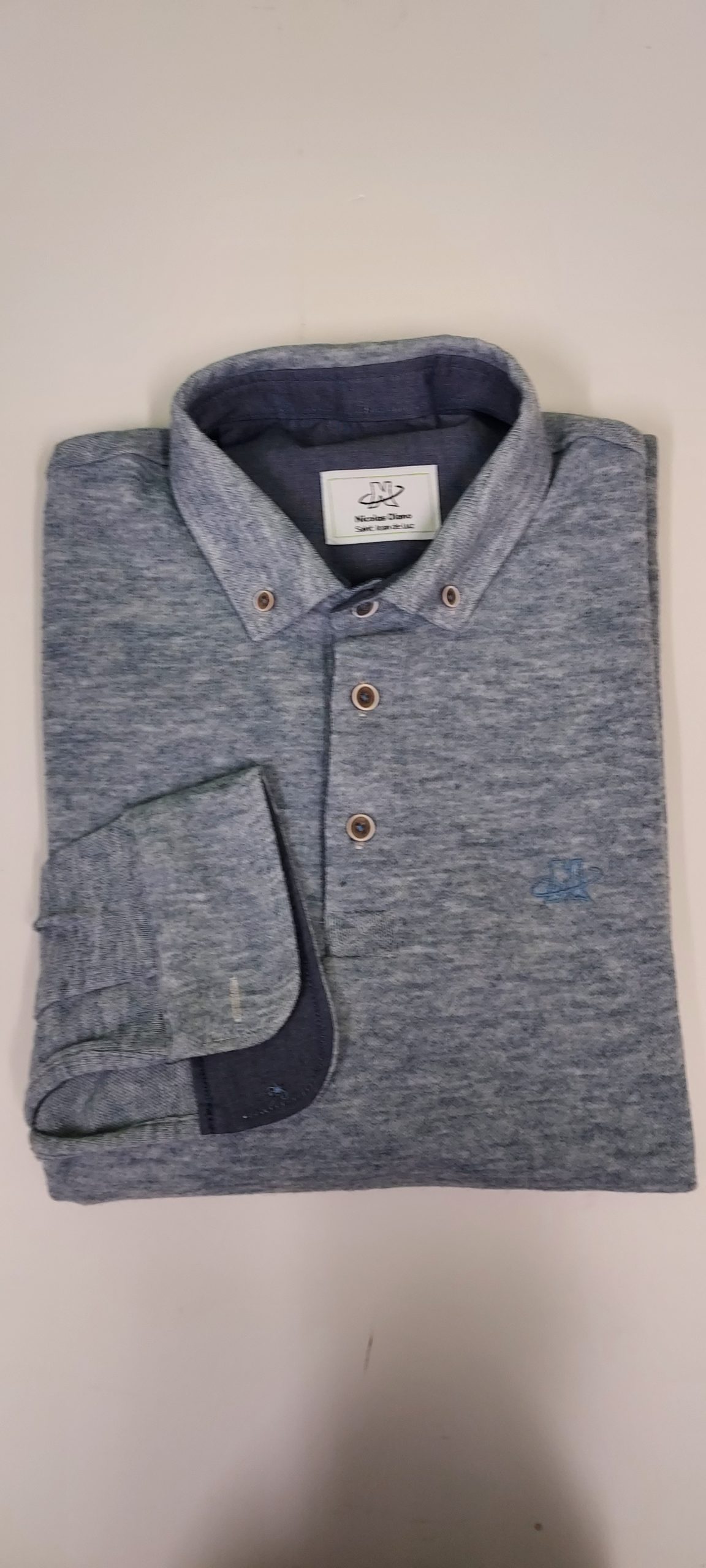 POLO MANCHES LONGUES 4450 451 GRIS