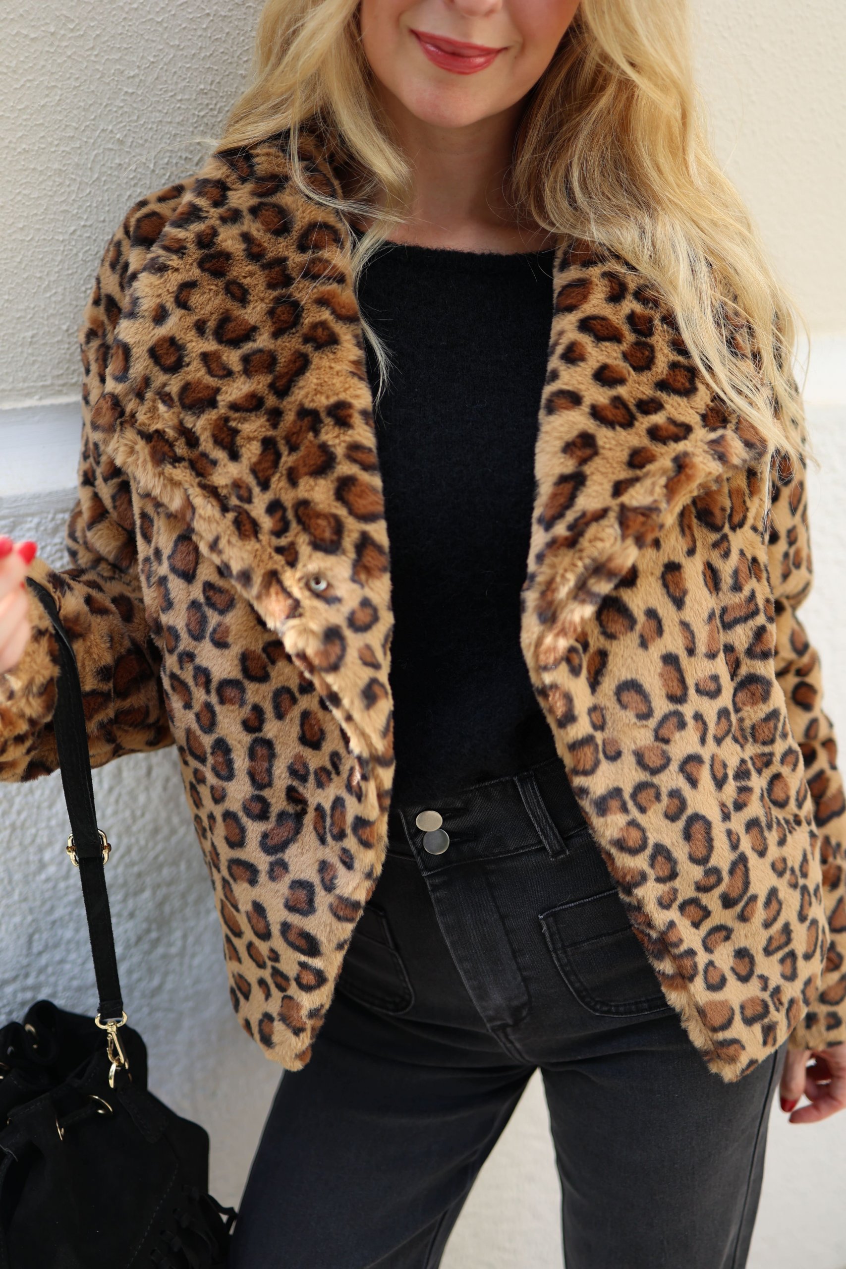 Fausse fourrure léopard fermeture croisée – Image 8