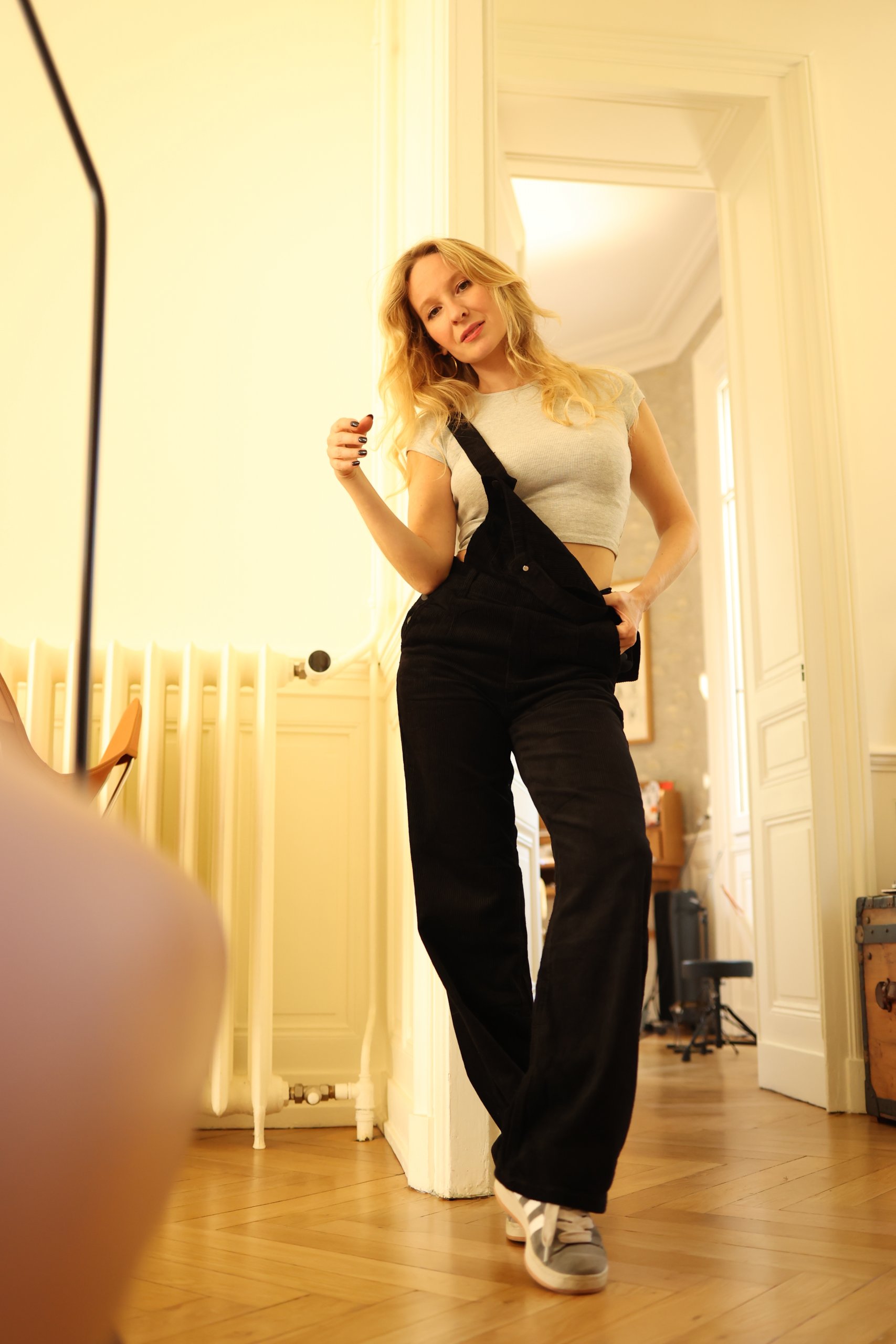 Salopette noire velours