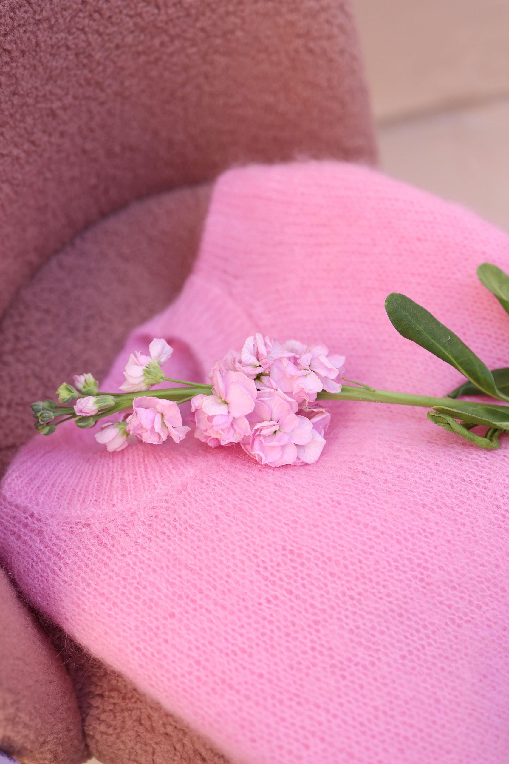 Maille doudou col rond jaune/rose/vert ou violet – Image 6