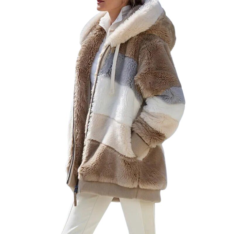 Manteau ski femme chaud en polaire coloré – Image 2