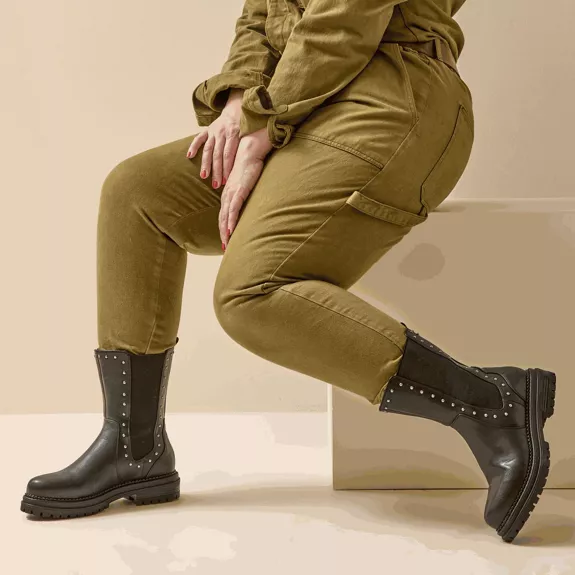 Bottines à clous pour pieds larges 2XL Jade – Gabylou