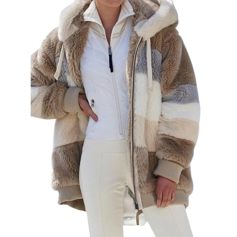 Manteau ski femme chaud en polaire coloré – Image 3