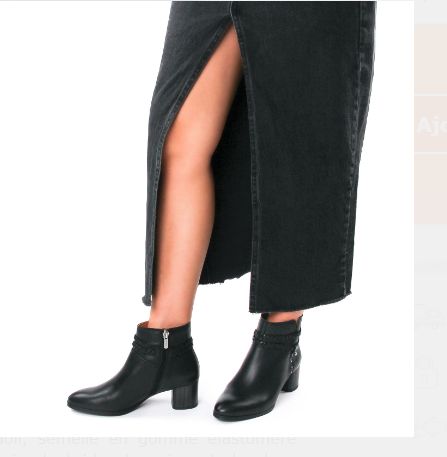 Bottines femme cuir petit talon fantaisie fermeture éclair décor tresses cuir et clous métal PIKOLINOS Calafat W1Z-8521 noir – Image 8