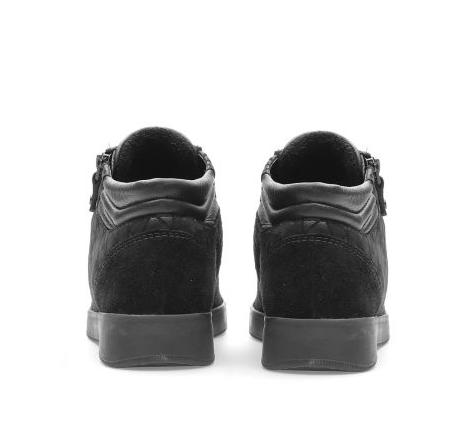 Baskets mode femme Bottine dame Cuir Talon plat Zip+lacet ARA 24499 coloris noir – Image 8