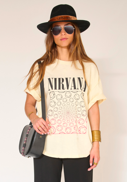 T-shirt Nirvana écru – Image 2