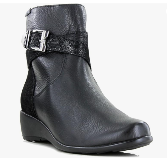 Boots femme Talon compensé Fermeture éclair cuir lisse pointure 37 MEPHISTO STACY coloris noir