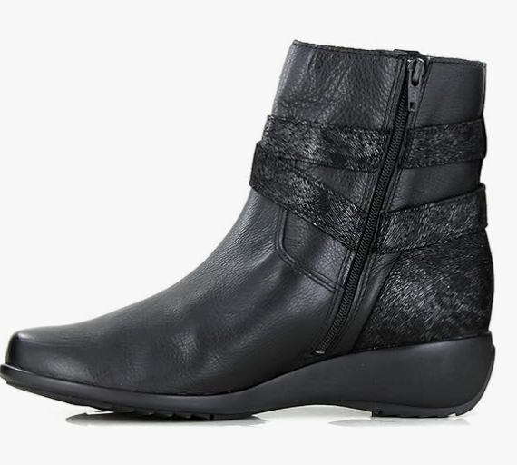 Boots femme Talon compensé Fermeture éclair cuir lisse pointure 37 MEPHISTO STACY coloris noir – Image 3