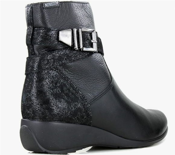 Boots femme Talon compensé Fermeture éclair cuir lisse pointure 37 MEPHISTO STACY coloris noir – Image 5