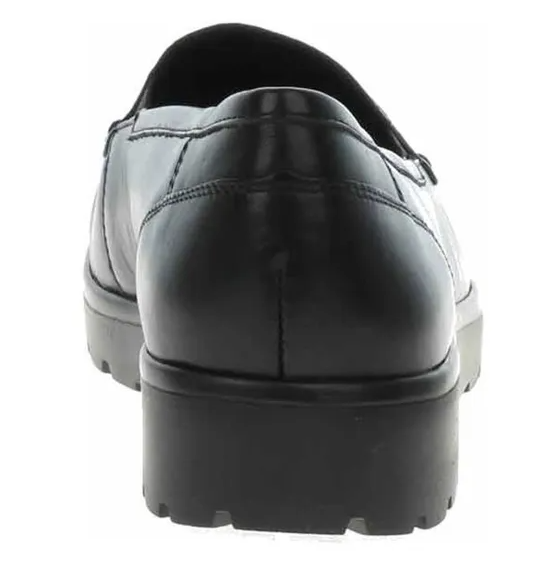 Mocassin Cuir lisse Femme Talon plat Elastiqué côtés ARA coloris noir – Image 5