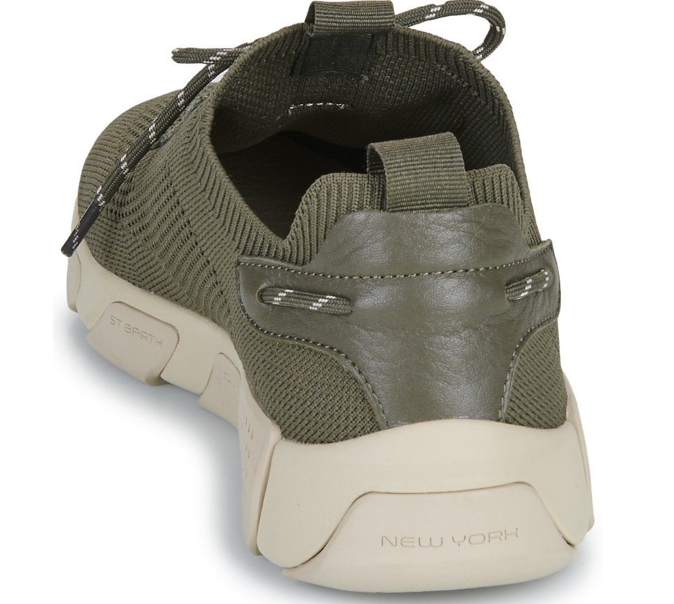 Tennis homme Confort Légère Maille textile recyclé Extensible Semelle robuste TBS Coloris vert kaki – Image 4