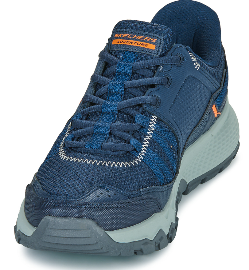 Tennis homme Grande largeur Souple Léger A enfiler SKECHERS 237634 coloris bleu / orange – Image 3