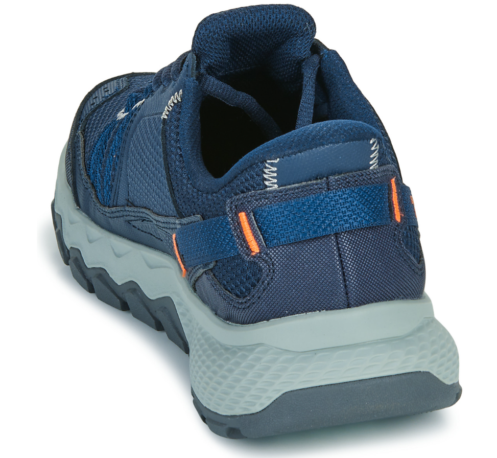 Tennis homme Grande largeur Souple Léger A enfiler SKECHERS 237634 coloris bleu / orange – Image 5