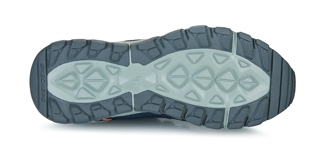 Tennis homme Grande largeur Souple Léger A enfiler SKECHERS 237634 coloris bleu / orange – Image 7