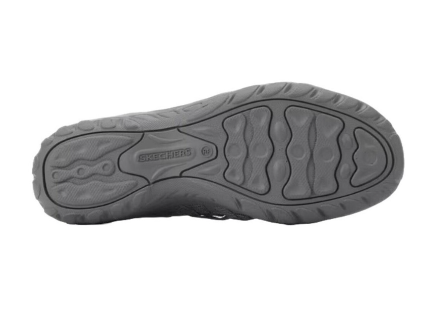 Sandale femme Façon tennis Côtés aérés Brides croisées Talon compensé Faux lacets élastiqués Confortable basket slip-ins SKECHERS 158789 Coloris gris – Image 3