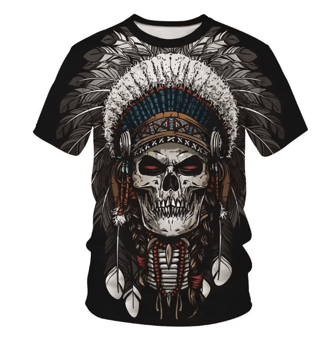 T-Shirt Indien Visage de Feu – Image 2