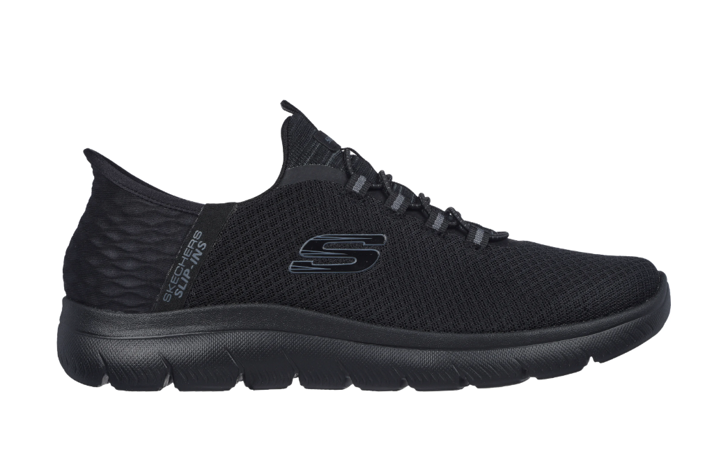 Tennis homme slip-ins ultra-légères Vegan Sans lacet Textile maille Semelle mémoire de forme SKECHERS coloris noir – Image 3