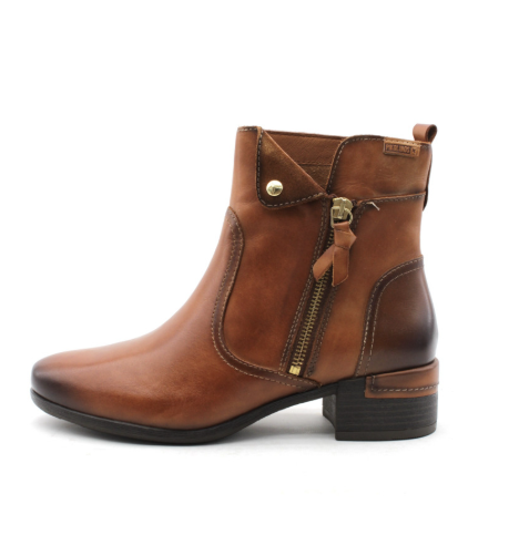 Bottine cuir femme Talon fantaisie Fermeture éclair PIKOLINOS MALAGA coloris marron (brandy) – Image 2