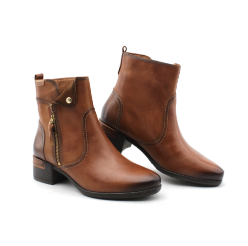 Bottine cuir femme Talon fantaisie Fermeture éclair PIKOLINOS MALAGA coloris marron (brandy) – Image 6