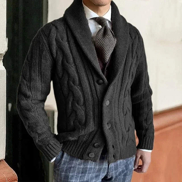 Cardigan grosse maille homme – Image 5