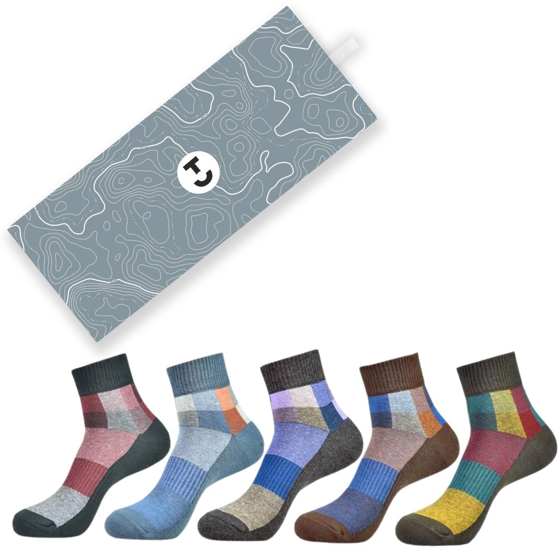 Chaussettes à carreaux en coton pour homme (40-46)