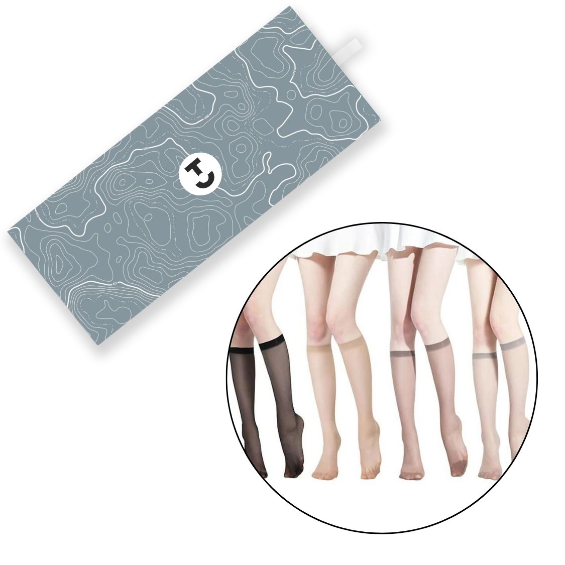 Chaussette de contention transparente