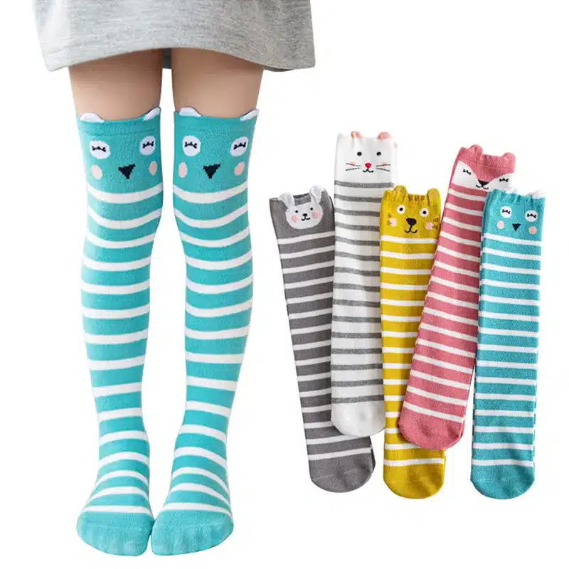 Chaussettes haute coloré animaux – Image 2