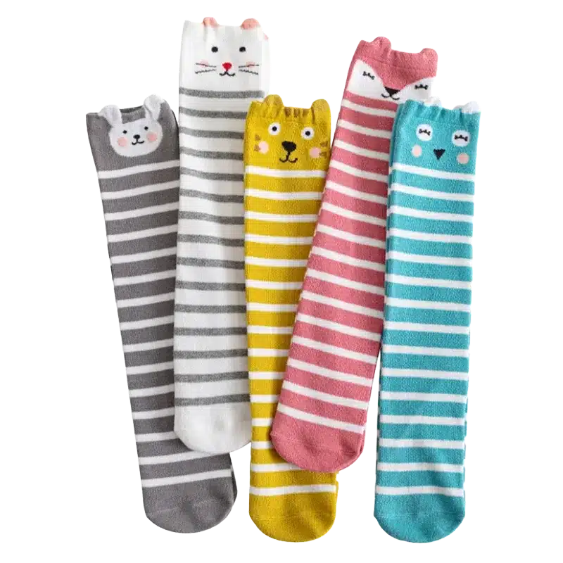 Chaussettes haute coloré animaux – Image 3