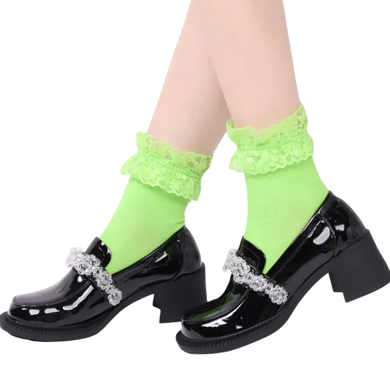 Chaussettes bord dentelle – Image 2